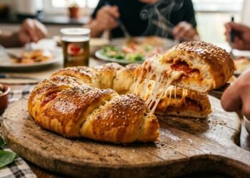 Essa receita de pão pizza recheado pode virar seu salgado favorito pela facilidade e sabor