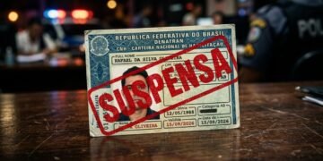 A partir de 3 de setembro, uma única infração de trânsito durante o período de suspensão resultará na perda da carteira de habilitação por 5 anos