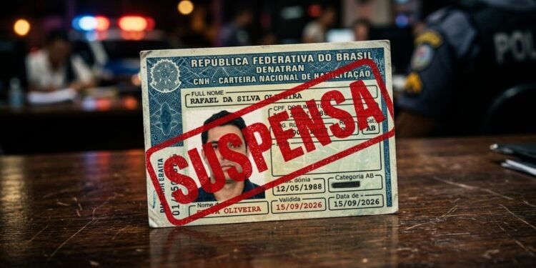 A partir de 3 de setembro, uma única infração de trânsito durante o período de suspensão resultará na perda da carteira de habilitação por 5 anos