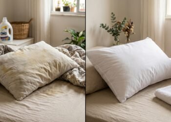 Como lavar travesseiros com manchas amarelas e deixá-los com aparência de novos