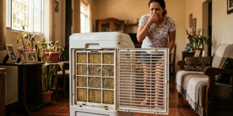Climatizador com mau cheiro? A técnica correta de limpar a colmeia que renova o ar da sua casa