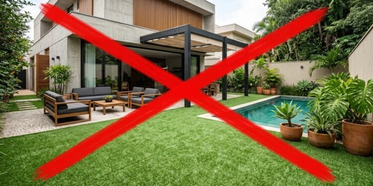 Adeus grama artificial, novas opções mais sofisticadas e resistentes estão transformando os jardins
