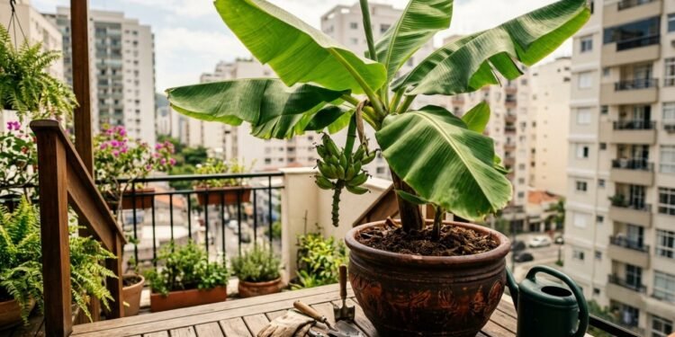 Essa fruta tropical produz cachos impressionantes mesmo em casas sem jardins grandes