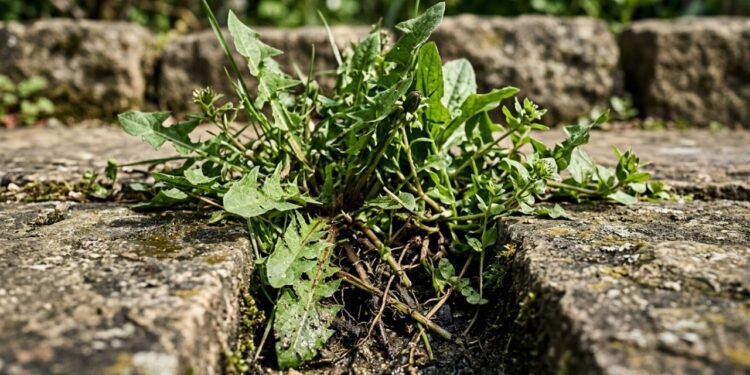 Adeus ervas daninhas: o método caseiro simples que limpa calçadas em poucos dias