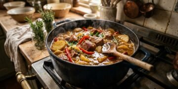A receita de panela única com porco e batatas que conquista todos pelo sabor
