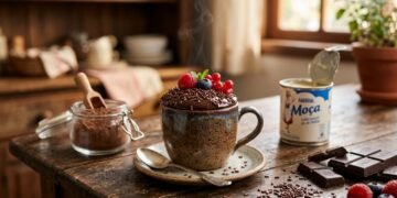 O mini brigadeirão de caneca mais fácil que você vai fazer fica pronto rápido e surpreende no sabor