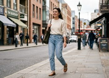 O jeans confortável que está em alta nesta temporada e combina com qualquer sapato baixo