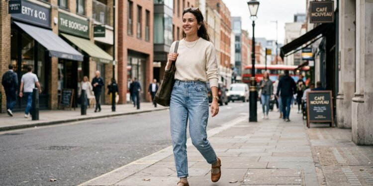 O jeans confortável que está em alta nesta temporada e combina com qualquer sapato baixo