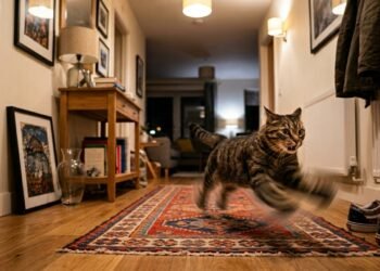 O significado por trás do gato correndo pela casa à noite e quando isso é normal