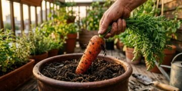 Como plantar cenoura em vasos e evitar raízes tortas com técnicas simples e eficazes