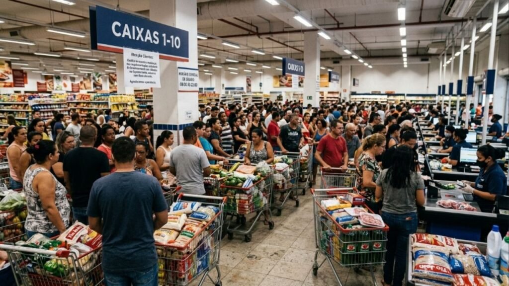 Fechamento aos domingos faz supermercados realocarem funcionários e afeta redes como Carrefour, Atacadão, Assaí e BH