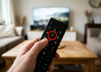 O motivo curioso do relevo no número 5 do controle