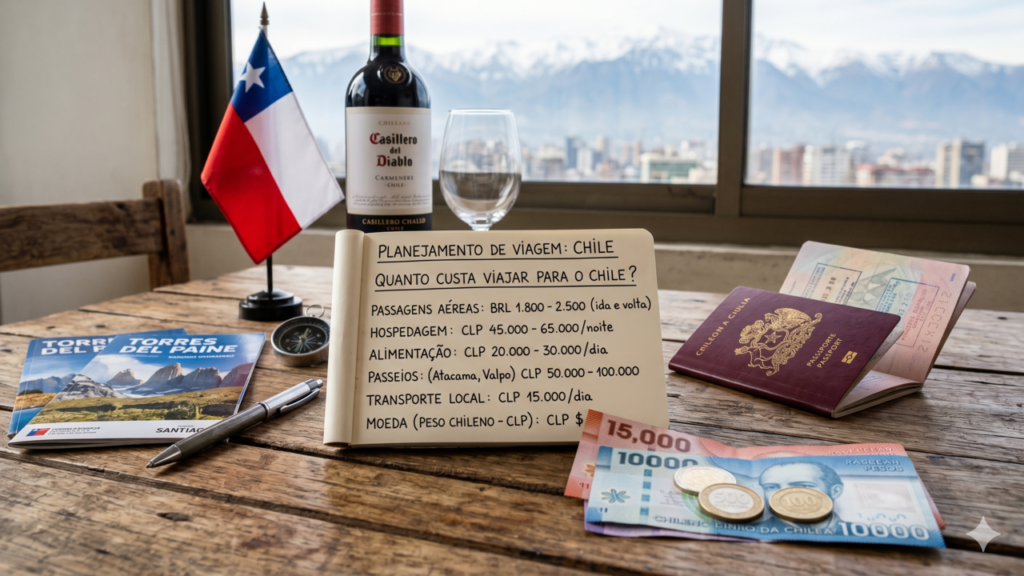 Quanto custa viajar para o Chile no inverno de 2026