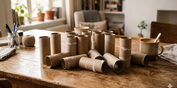 tubos de papel higiênico