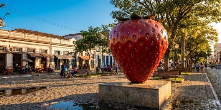 A cidade sul-mineira que já foi capital do estado, produz 87% dos morangos de MG e figura entre as 6 mais desenvolvidas
