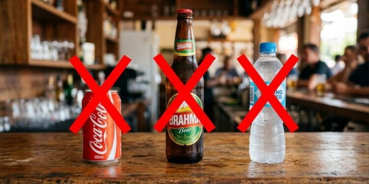 Governo exigirá que bares e restaurantes cobrem taxa adicional por garrafa, lata ou embalagem vendida