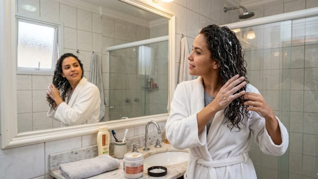 Hidratação noturna em casa