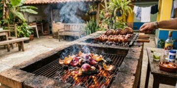 Jogar cascas de cebola nas brasas da churrasqueira: para que serve e quando utilizar