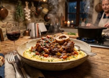Polenta com ossobuco: a receita perfeita para combater o frio com um prato reconfortante e econômico.
