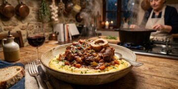 Polenta com ossobuco: a receita perfeita para combater o frio com um prato reconfortante e econômico.