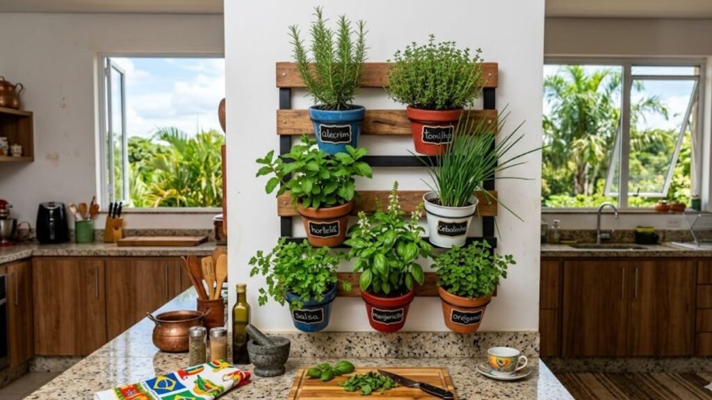 Plantas na cozinha