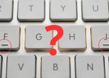 Qual a função da linha abaixo das letras F e J e do número 5 no seu teclado?