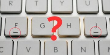 Qual a função da linha abaixo das letras F e J e do número 5 no seu teclado?
