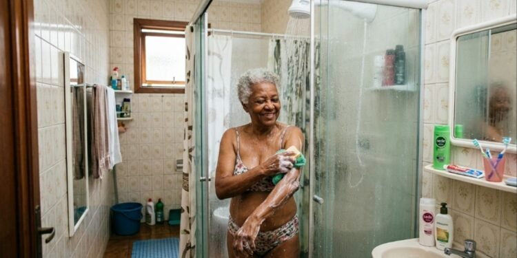 Quantos banhos por semana são ideais para idosos após os 60 manterem a saúde da pele