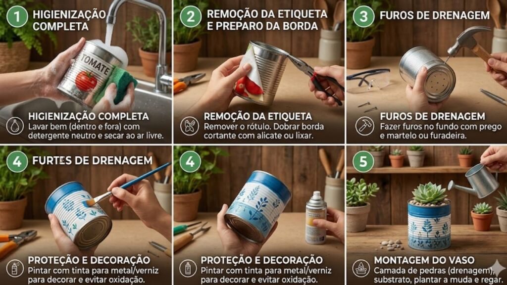 Reaproveitar latas de tomate