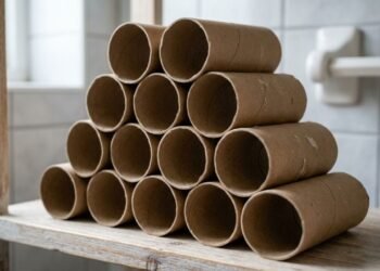 Se você tem rolos de papel higiênico vazios, não os jogue fora: veja como reutilizá-los para organizar cabos embaraçados e dar um alívio visual à gaveta do escritório
