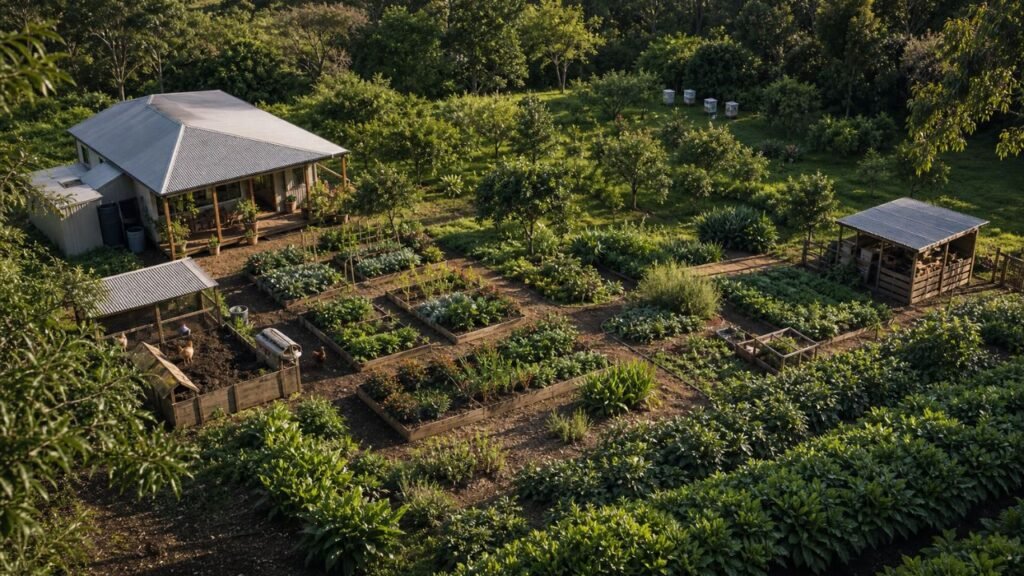 Como organizar 1 acre para produzir comida o ano inteiro com planejamento inteligente