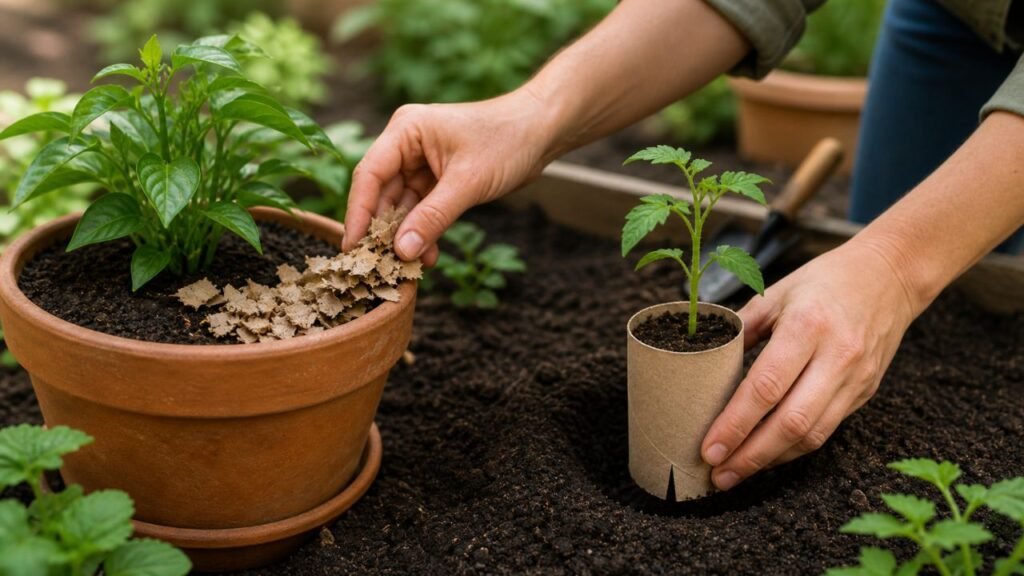 Esse rolinho que iria para o lixo pode virar aliado das suas plantas no jardim