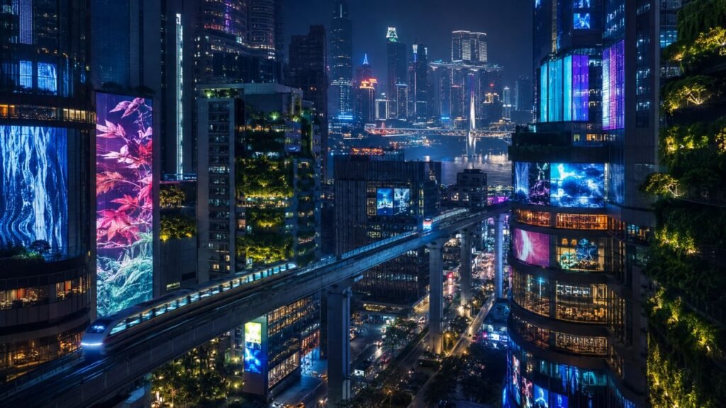 Dubai, Singapura e Xangai mostram como o futuro urbano deixou de parecer ficção científica