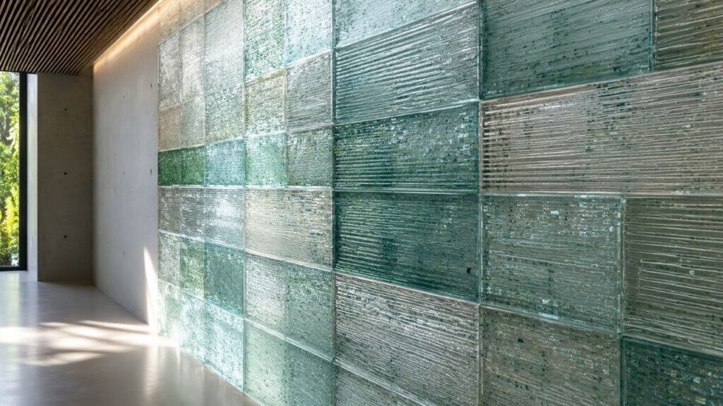 Startup americana transforma resíduos de vidro em revestimentos de parede e azulejos usando impressão 3D com até 95% de vidro reciclado