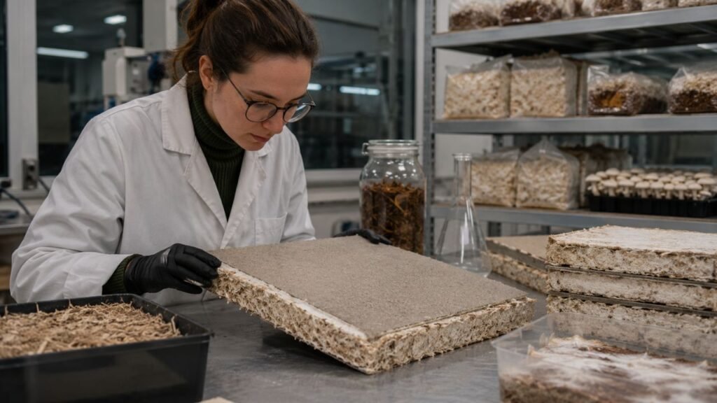 Cientistas alemães desenvolvem isolante térmico à base de cogumelos que armazena CO2 e é compostável após o uso