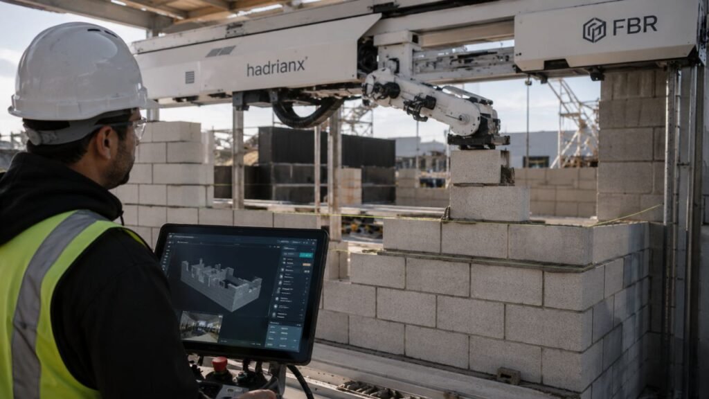 O robô de construção mais avançado do mundo conclui testes de fábrica, assenta até 360 blocos por hora e promete acelerar a construção de casas