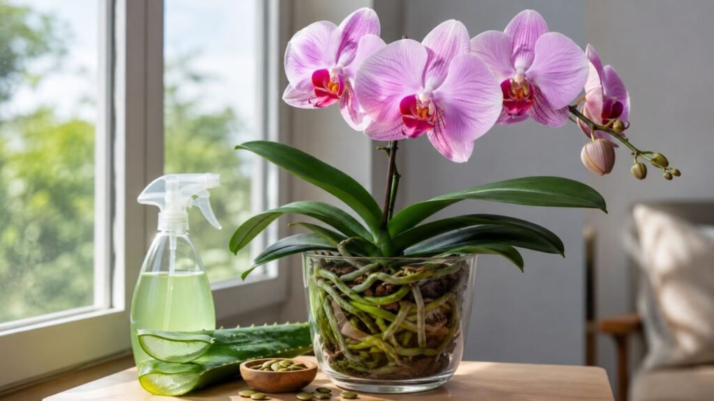 Adubo caseiro para orquídea florescer com babosa, abóbora e canela nas raízes