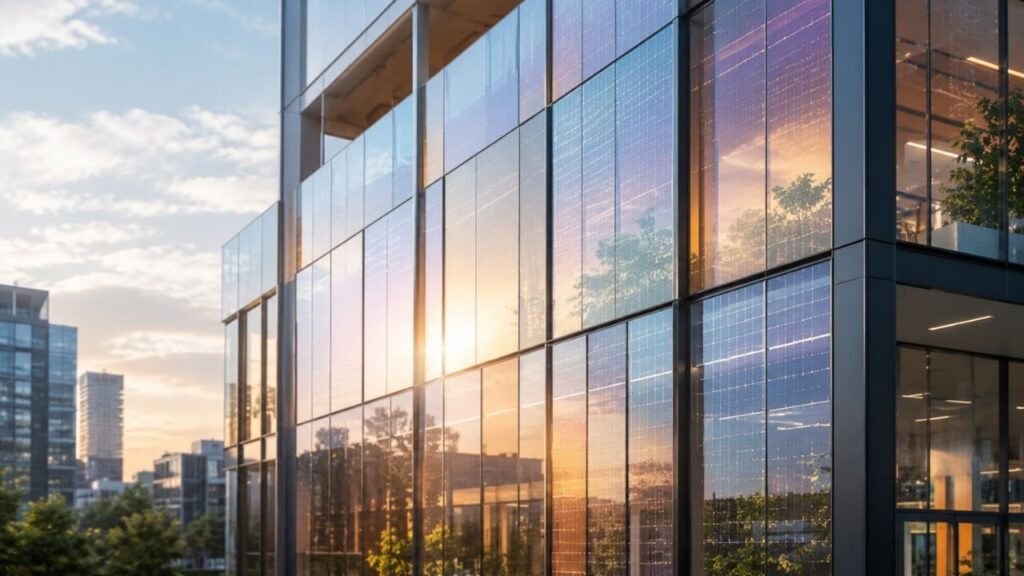 Pesquisadores desenvolvem painel solar 3D flexível, transparente e com cores ajustáveis para integração em janelas e fachadas
