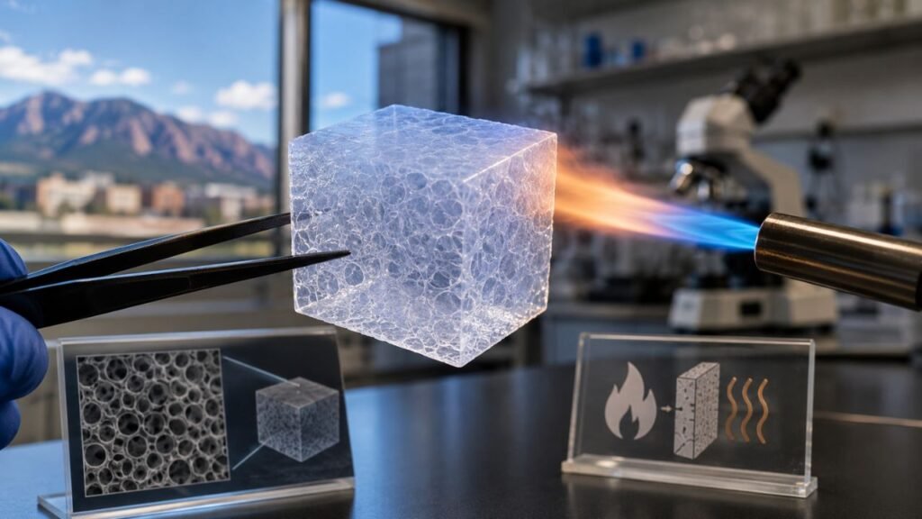 Físicos da Universidade do Colorado desenvolveram um isolante transparente que bloqueia o calor com transparência quase total, permitindo o isolamento térmico de janelas com apenas 5 mm de espessura