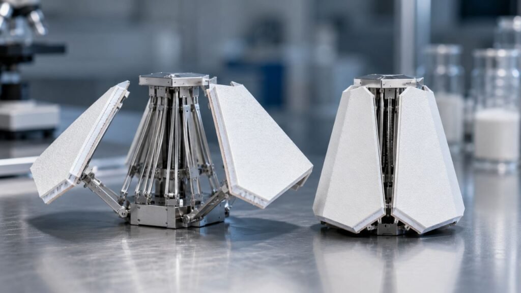 Pesquisadores coreanos desenvolvem dispositivo 3D que aquece e resfria edifícios sem eletricidade, utilizando ligas com memória de forma