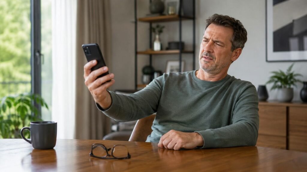 Afaste o celular para ler? Entenda por que a Presbiopia surge após os 40