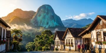 O vilarejo capixaba com clima alpino, arquitetura alemã e os monólitos que mudam de cor 5 vezes ao dia