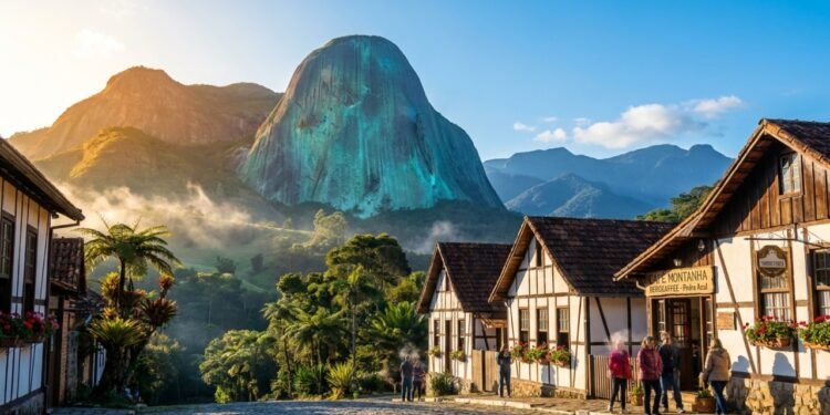 O vilarejo capixaba com clima alpino, arquitetura alemã e os monólitos que mudam de cor 5 vezes ao dia