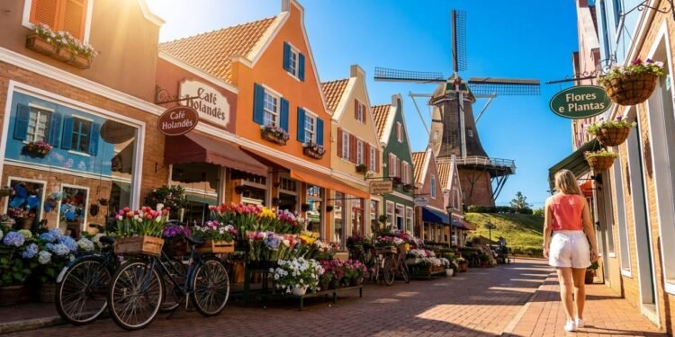 A 130 km da capital, uma cidade de 15 mil habitantes que é um pedaço da Holanda no Brasil e abriga a maior festa de flores do continente