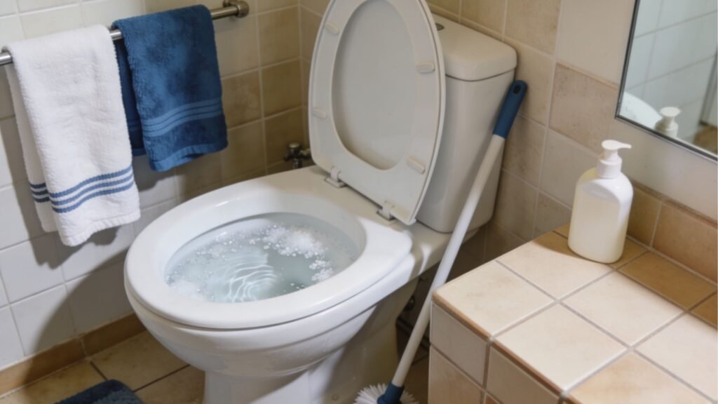 Punhado de sal grosso no vaso sanitário: o truque de limpeza que está conquistando as casas brasileiras