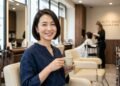 Aos 48 anos, Takako Matsu tem um cabelo curto que a faz parecer incrivelmente jovem! Corte chanel abaixo das orelhas e permanente francês para valorizar o formato do rosto e fazê-lo parecer menor
