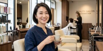 Aos 48 anos, Takako Matsu tem um cabelo curto que a faz parecer incrivelmente jovem! Corte chanel abaixo das orelhas e permanente francês para valorizar o formato do rosto e fazê-lo parecer menor