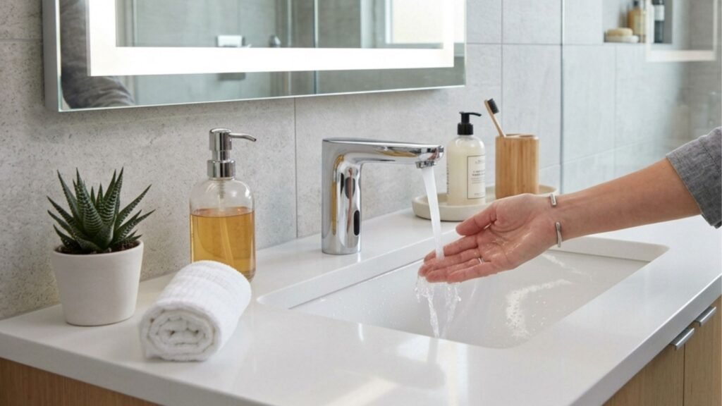 Adeus torneiras comuns! A tendência touchless que está dominando cozinhas e banheiros em 2026