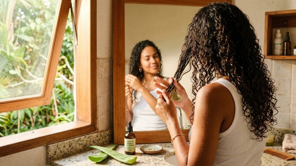 Segredo para acabar com os fios arrepiados une o poder da Aloe vera com óleos naturais