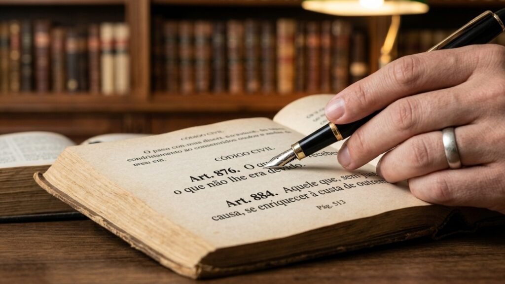 Artigos 876 e 884 do Código Civil obrigam restituição imediata de Pix enviado para conta errada sob pena de multa